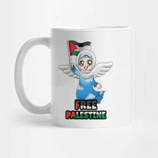 FREE PALESTINE CHIBI GIRL Mug